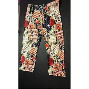 American patriotic leggings capri size 0 to 12